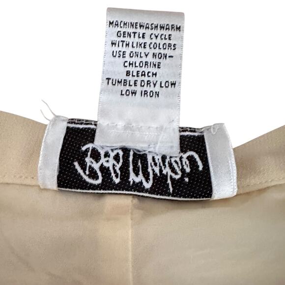 Vintage Bob Mackie Studio Butter Yellow Pants Size 12 High Waist Trousers Lined - Picture 4 of 8